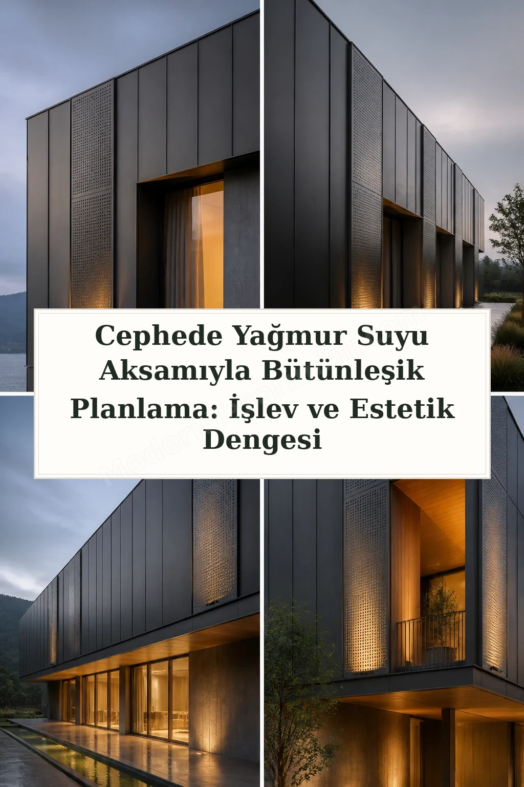Cephede Yağmur Suyu Aksamıyla Bütünleşik Planlama: İşlev ve Estetik Dengesi için dört tasarım fikri