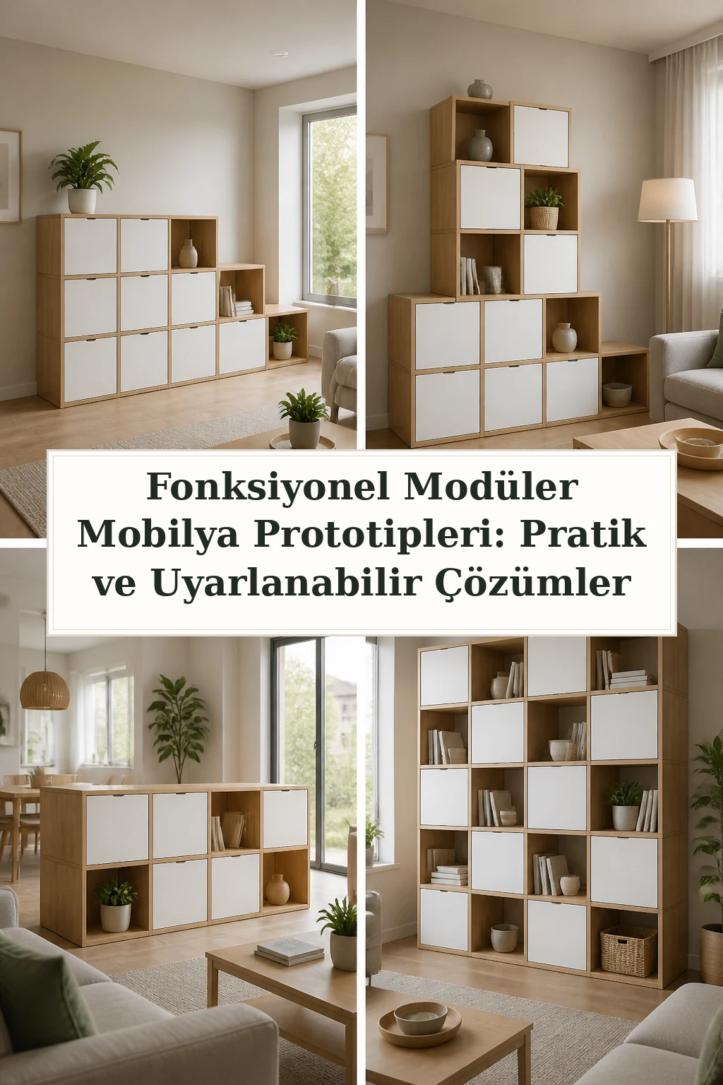 Fonksiyonel Modüler Mobilya Prototipleri: Pratik ve Uyarlanabilir Çözümler için dört tasarım fikri