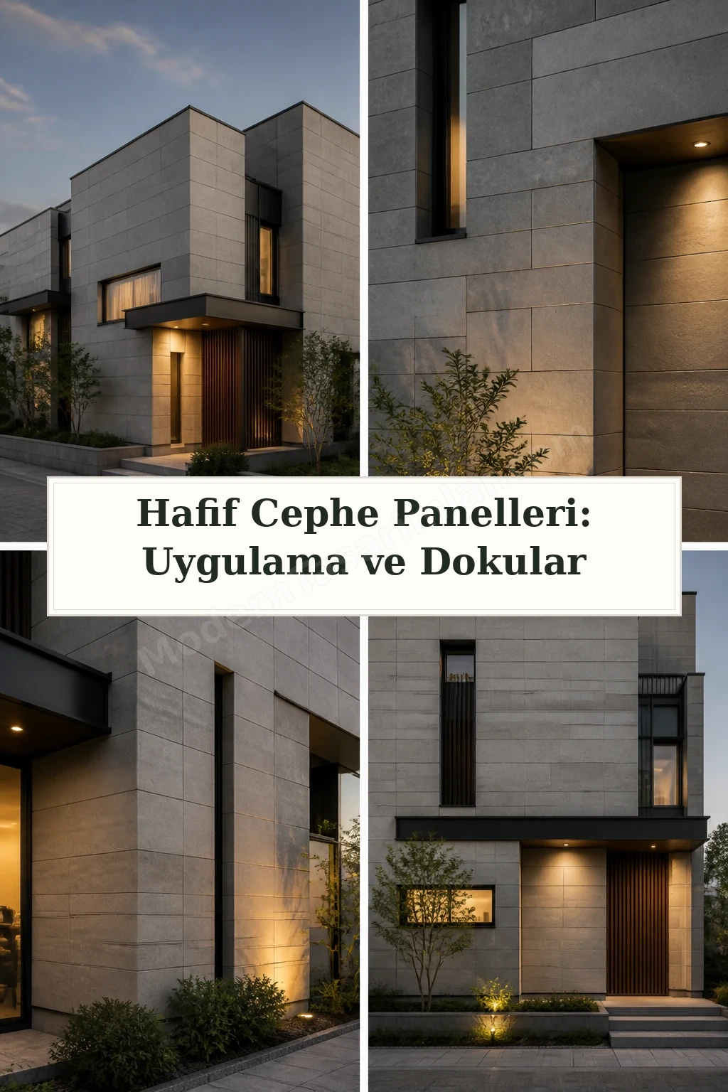 Hafif Cephe Panelleri: Uygulama ve Dokular için dört tasarım fikri
