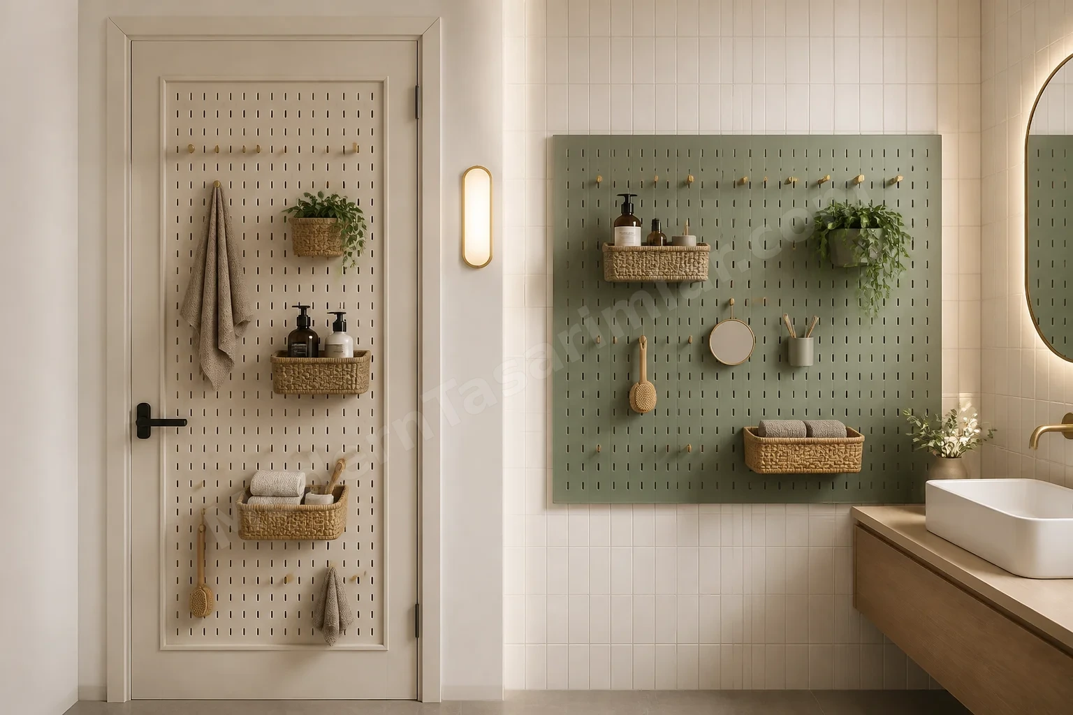 Kapı arkası düzenleyici ve pegboard