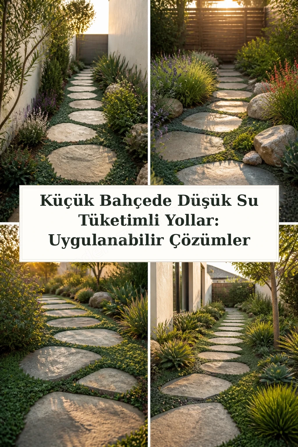 Küçük Bahçede Düşük Su Tüketimli Yollar: Uygulanabilir Çözümler için dört tasarım fikri