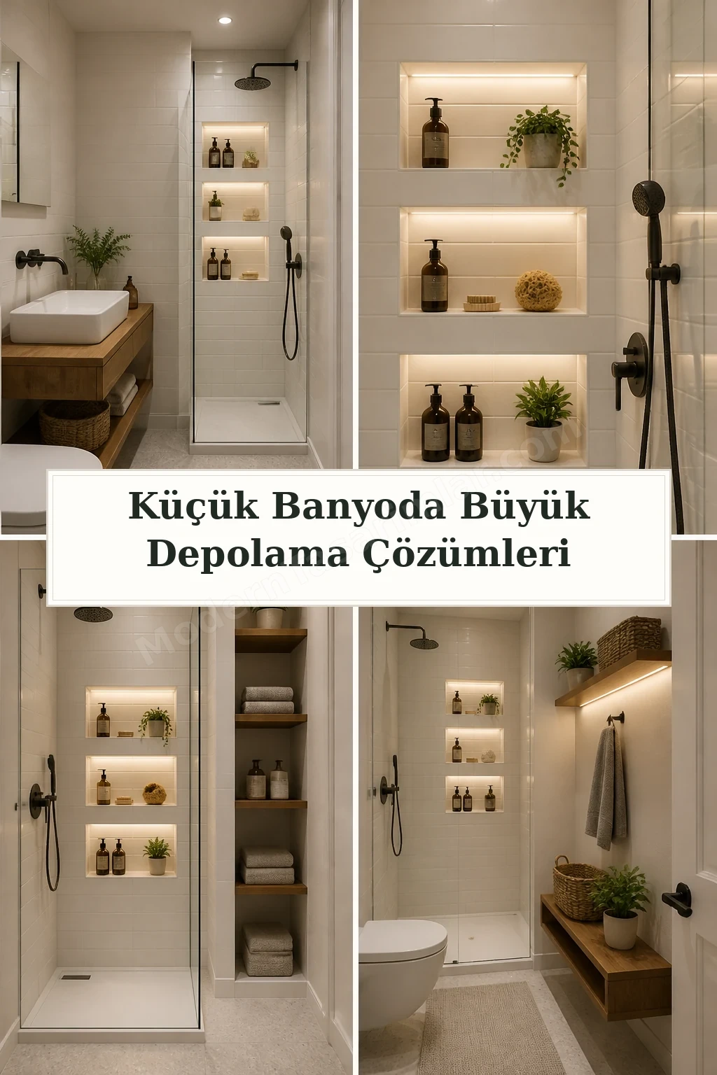 Küçük Banyoda Büyük Depolama Çözümleri için dört tasarım fikri