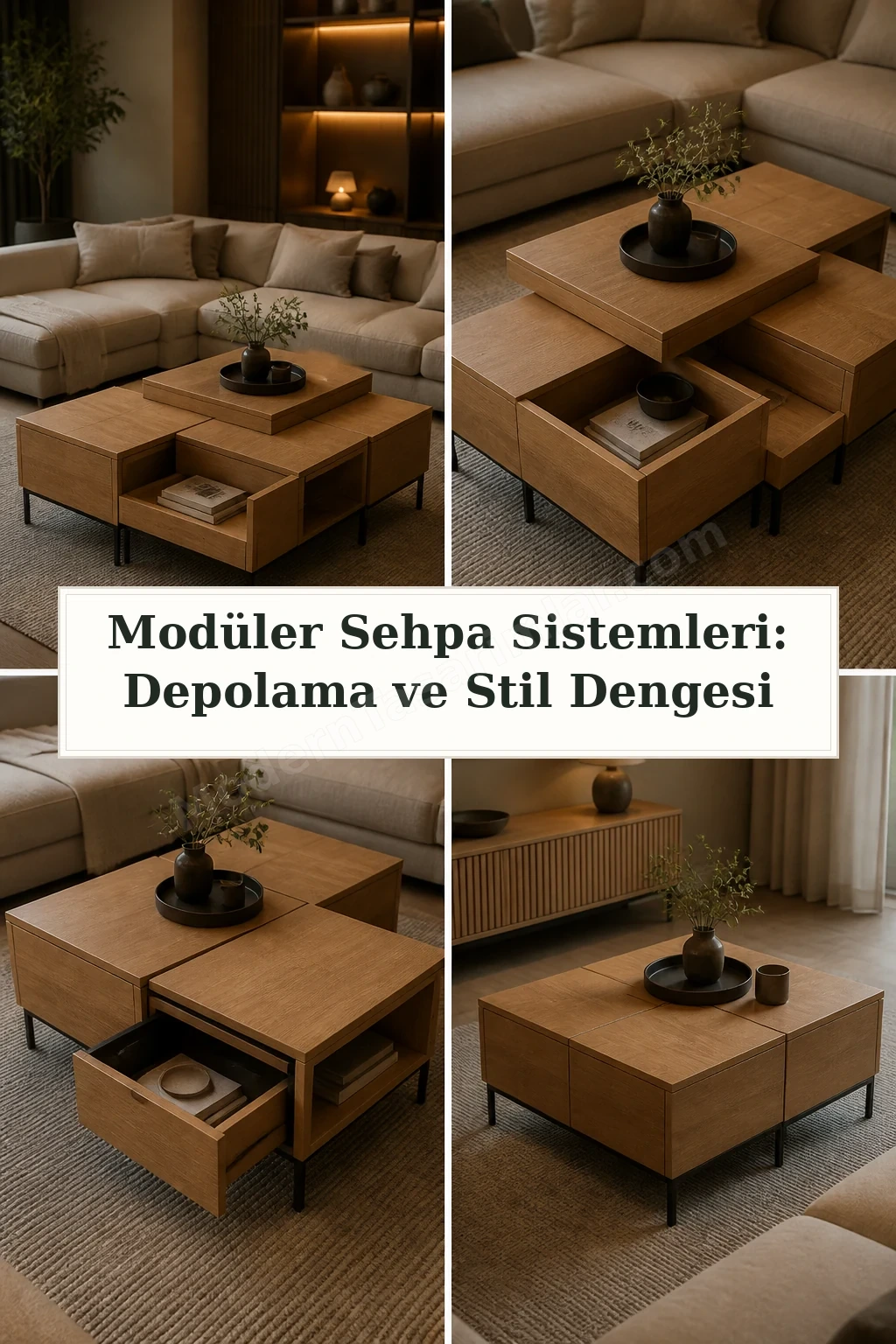 Modüler Sehpa Sistemleri: Depolama ve Stil Dengesi için dört tasarım fikri