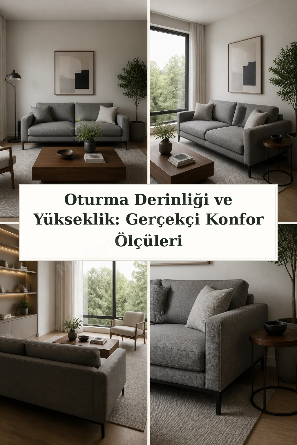 Oturma Derinliği ve Yükseklik: Gerçekçi Konfor Ölçüleri için dört tasarım fikri