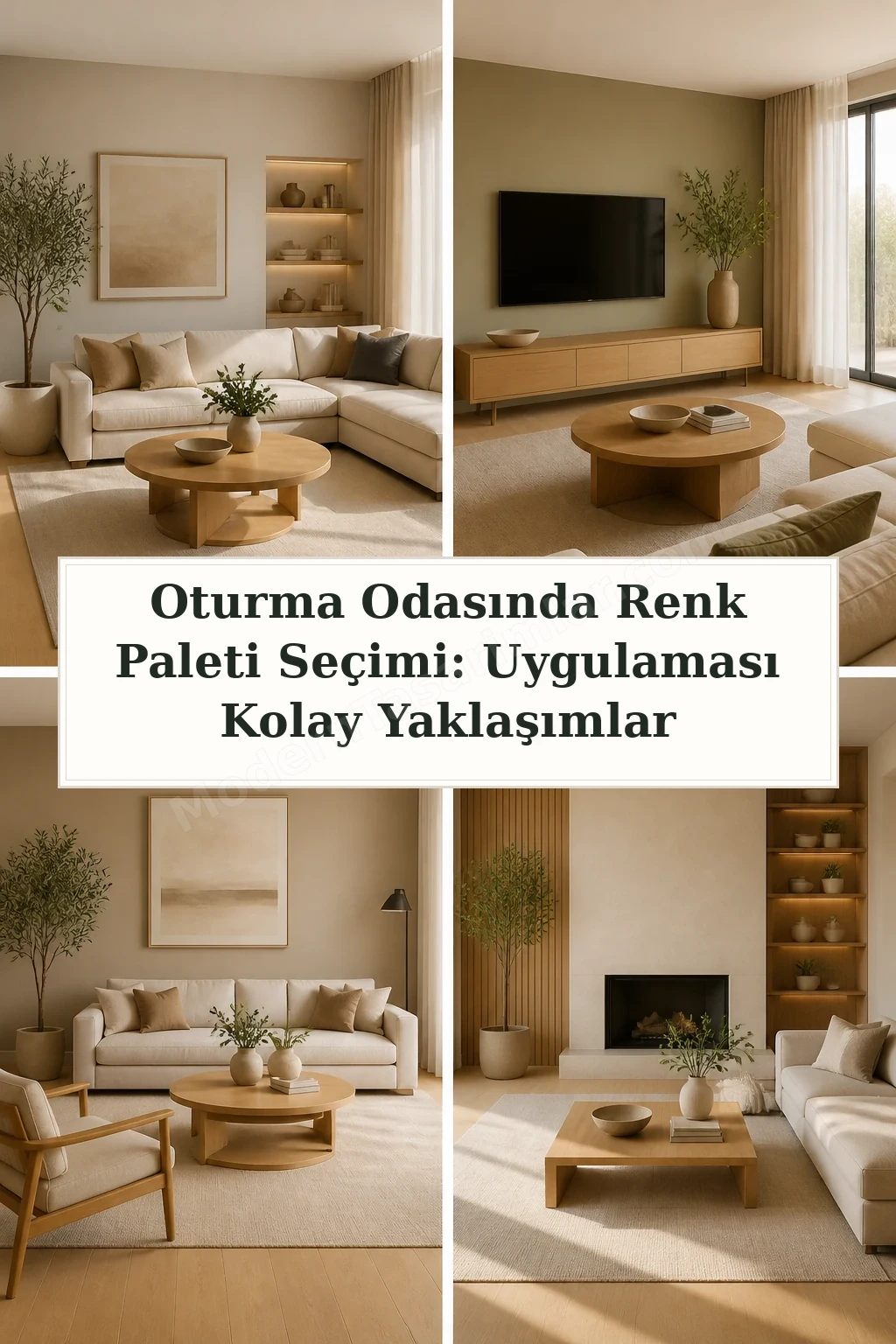 Oturma Odasında Renk Paleti Seçimi: Uygulaması Kolay Yaklaşımlar için dört tasarım fikri