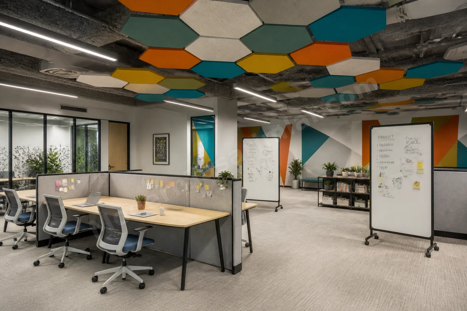 Pet panel honeycomb düzen ve taşınabilir paneller