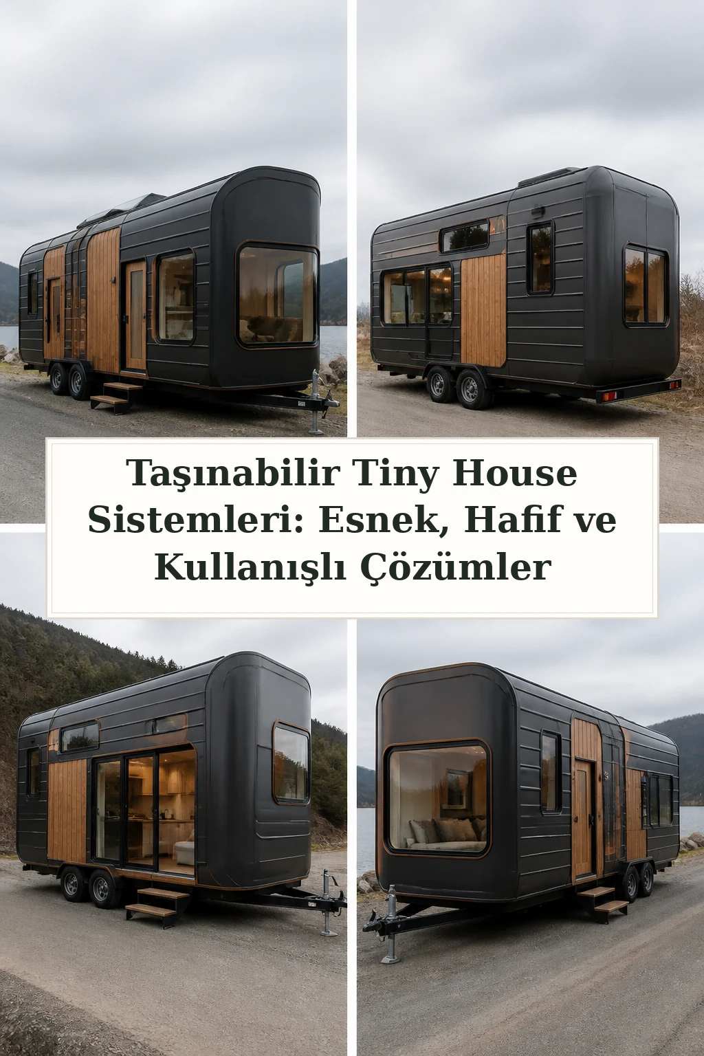 Taşınabilir Tiny House Sistemleri: Esnek, Hafif ve Kullanışlı Çözümler için dört tasarım fikri
